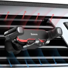Автодержатель для телефона Baseus Mr Hui Gravity Car Mount Air Outlet в воздуховод Черный