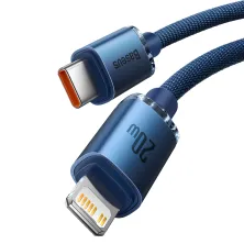 Кабель Baseus Crystal Shine Series Fast Charging Data Cable Type-C to Lightning PD 20W 1.2m Синій
