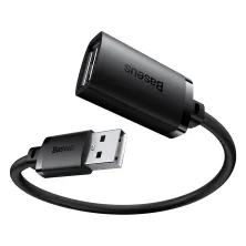 USB подовжувач Baseus AirJoy Series USB2.0 to USB2.0 Extension кабель 1.5м Чорний