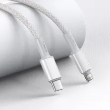 Кабель Baseus High Density Braided Fast Charging Data Cable Type-C to Lightning PD 20W 2m Белый