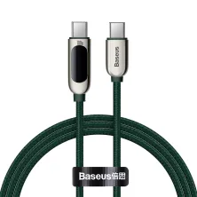Кабель Baseus Display Series Fast Charging Data Cable Type-C to Type-C 100W 20V 5A 1m Зелений