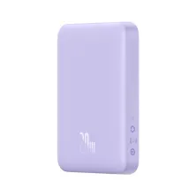 УМБ Baseus Magnetic Mini Wireless Fast Charge 2in1 10000mAh 20W 2.4A QC3.0+PD3.0 з Бездротовою зарядкою Qi 15W Фіолетовий