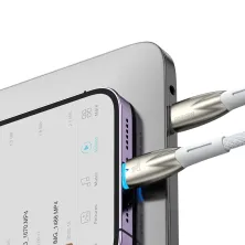 Кабель Baseus Glimmer Series Fast Charging Data Cable Type-C to Lightning PD 20W 1m Білий