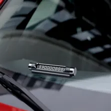 Автовизитка парковочная карта Baseus All Metal Temporary Parking Number Plate версия для двух номеров Черный