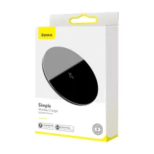 Беспроводное зарядное устройство Baseus Simple NEW Wireless Charger с технологией Qi 15W Черный