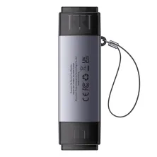 Кардрідер Baseus Lite Card Card Reader USB/Type-C, SD/TF Cards Сірий