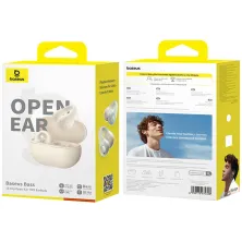 Беспроводные наушники открытого типа Baseus Bass 15 Clip Open-Ear Wireless TWS Earbuds Белый
