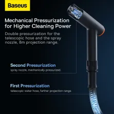 Мінімийка Baseus GF3 Car Wash Nozzle зі шлангом 7.5 метрів Чорний