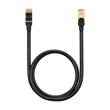 Кабель Baseus High Speed CAT7 Seven Types RJ45 10Gigabit Network Cable Ethernet Круглий 1m Чорний