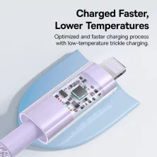 Кабель Baseus Gem Series Fast Charging Data Cable Type-C to Lightning PD 20W 2m Фіолетовий