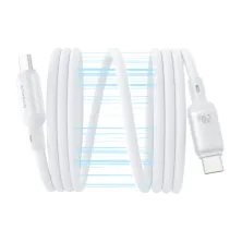 Кабель Baseus PicoGo Magnetic Liquid Silicone Series Fast Charging Data Cable Type-C to Type-C 240W 1m Білий