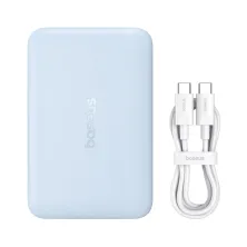 УМБ Baseus EnerFill FM11 Ultra-Mini Magnetic 2in1 10000mAh 22.5W 3A QC3.0+PD3.0 з Бездротовою зарядкою Qi 15W Блакитний