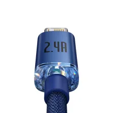 Кабель Baseus Crystal Shine Series USB to Lightning 2.4A 2m Синій