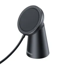 Бездротовий зарядний пристрій Baseus Simple Magnetic Stand з функцією MagSafe і Qi 15W Чорний