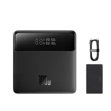 УМБ Baseus Blade Power Digital Display HD Edition 20000mAh 100W 6A с технологией QC3.0+PD3.0 + кабель Type-C to Type-C 100W 20V/5A 1м Черный