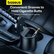 Автомобильная пепельница в подстаканник Baseus Premium 2 Series Car Ashtray Черный