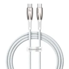 Кабель Baseus Glimmer Series Fast Charging Data Cable Type-C to Type-C 100W 20V 5A 1m Белый