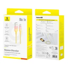 Кабель Baseus Discolor Series Fast Charging Data Cable USB to Type-C 100W 20V 5A 1m Жовтий