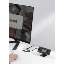 USB-хаб Baseus 4in1 Metal Gleam 4-Port Type-C HUB Adapter Type-C to USB3.0*1, USB2.0*1, Type-C(PD)*1, 4KHDMI Серый