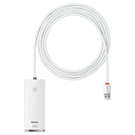 USB-хаб Baseus 4in1 Lite Series 4-Port Type-A HUB Adapter Type-A to USB3.0*4 кабель 2м Белый