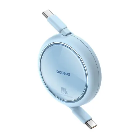 Кабель Baseus Free2Draw Mini Retractable Charging Data Cable Type-C to Type-C 100W 20V 5A 1m Блакитний
