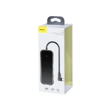 USB-хаб Baseus 5in1 Multi-functional 5-Port Type-C HUB Adapter Type-C to USB3.0*3, Type-C(PD)*1, 4KHDMI Сірий