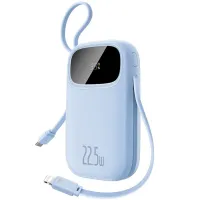 УМБ Baseus EnerFill FC31 Qpow3 Dual-Cable 20000mAh 22.5W с технологией QC3.0+PD3.0 и iP 20W+Type-C 22.5W кабелем Голубой