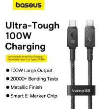 Кабель Baseus Unbreakable Series Fast Charging Data Cable Type-C to Type-C 100W 20V 5A 2m Чорний