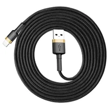Кабель Baseus Cafule Cable USB to Lightning 1.5A 2m Чорно-Золотий