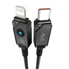 Кабель Baseus Unbreakable Series Fast Charging Data Cable Type-C to Lightning PD 20W 2m Чорний