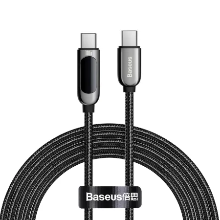 Кабель Baseus Display Series Fast Charging Data Cable Type-C to Type-C 100W 20V 5A 2m Чорний