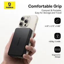 УМБ Baseus Airpow 2 Qi2 Magnetic 10000mAh 22.5W QC3.0+PD3.0 с функцией MagSafe и Qi2 15W Чорний