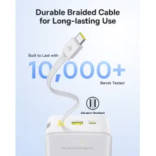 УМБ Baseus EnerFill FC51 Bipow2 Pro 30000mAh 22.5W 2.4A з технологією QC3.0+PD3.0 та Type-C кабелем 22.5W Білий