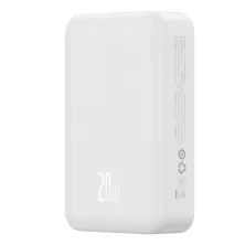 УМБ Baseus Magnetic Mini Wireless Fast Charge 2in1 20000mAh 20W 3A QC3.0+PD3.0 з Бездротовою зарядкою Qi 15W Білий