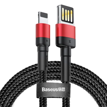 Кабель Baseus Cafule Cable Special Edition USB to Lightning 2.4A 1m Чорно-Червоний