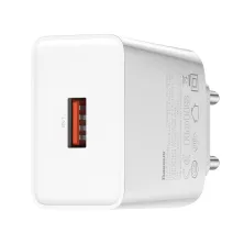 Сетевое зарядное устройство Baseus Speed Mini QC Single U QC3.0 18W USB 3A Белый