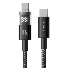 Кабель Baseus Display 2 Series Fast Charging Data Cable Type-C to Type-C 100W 20V 5A 1m Черный