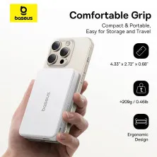 УМБ Baseus Airpow 2 Qi2 Magnetic 10000mAh 22.5W QC3.0+PD3.0 с функцией MagSafe и Qi2 15W Білий