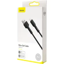 Кабель Baseus Silica Gel Series Fast Charging Data Cable USB to Lightning 2.4A 1m Черный