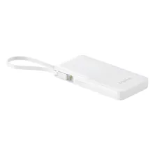 УМБ Baseus Bipow 2 with USB-C Cable 10000mAh 20W с технологией QC3.0+PD3.0 и Type-C кабелем 20W Белый