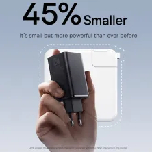 Мережевий зарядний пристрій Baseus GaN6 Pro 65W 2USB+2Type-C + кабель Baseus Type-C to Type-C 100W 20V/5A 1м Чорний