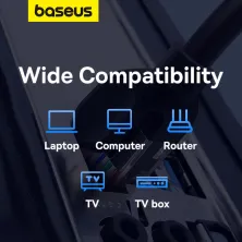 Кабель Baseus High Speed CAT5 RJ45 Gigabit Network Cable Ethernet Круглый 8m Черный