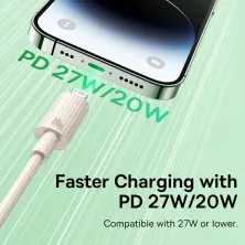 Кабель Baseus Habitat Series Fast Charging Data Cable Type-C to Lightning PD 20W 2m Рожевий