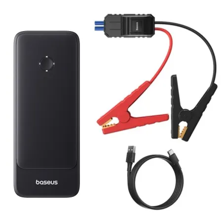Пускозарядное устройство Бустер Baseus Super Energy Alpha Series Jump Starter 3in1 12V 6000mAh 600A с функцией Павербанка и LED фонарика Черный