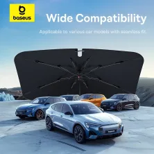 Сонцезахисна парасолька автомобільна Baseus CoolRide Windshield Sun Shade Umbrella Cluster Small Чорний