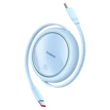 Кабель Baseus Free2Draw Mini Retractable Charging Data Cable Type-C to Type-C 100W 20V 5A 1m Блакитний