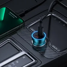 Автомобильное зарядное устройство Baseus Golden Contactor Pro Dual Quick Charger Car Charger 40W 2Type-C Голубой