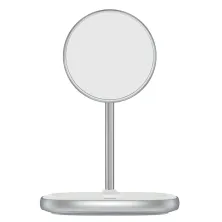 Бездротовий зарядний пристрій Baseus Swan Magnetic з функцією MagSafe і Qi 15W Білий