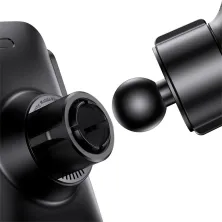 Беспроводное автомобильное зарядное устройство Baseus Wisdom Auto Alignment Car Mount Wireless Charger Suction Base с технологией Qi 15W Черный