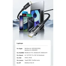 Кабель Baseus Gem Series Fast Charging Data Cable Type-C to Type-C 100W 20V 5A 2m Чорний